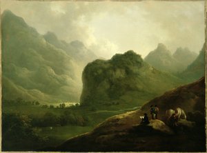 Une partie de croquis dans le col de Borrowdale - Julius Caesar Ibbetson